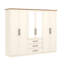 6 Door 3 Drawer Wardrobe with Mirror-1381146779