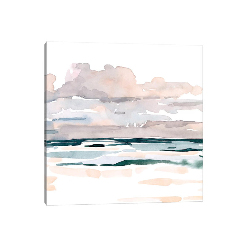 Soft Coastal Abstract I by Emma Scarvey - Wrapped Canvas Painting, 66.04 cm H x 66.04 cm W