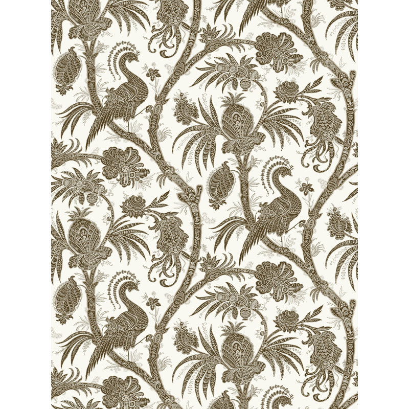 Oriana Balinese Peacock Smooth Wallpaper Roll, Java