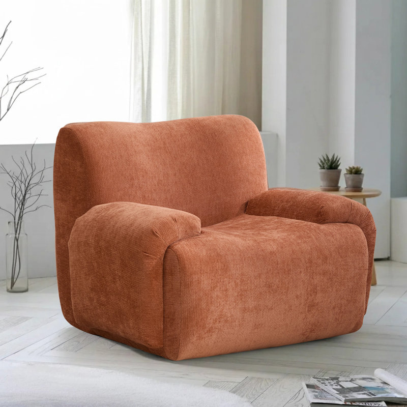 Ensemble de 2 chaises d'appoint rembourrées entièrement compressées, Orange