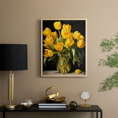 Reproduction encadrée FLORAL Series DCCVII - bois massif