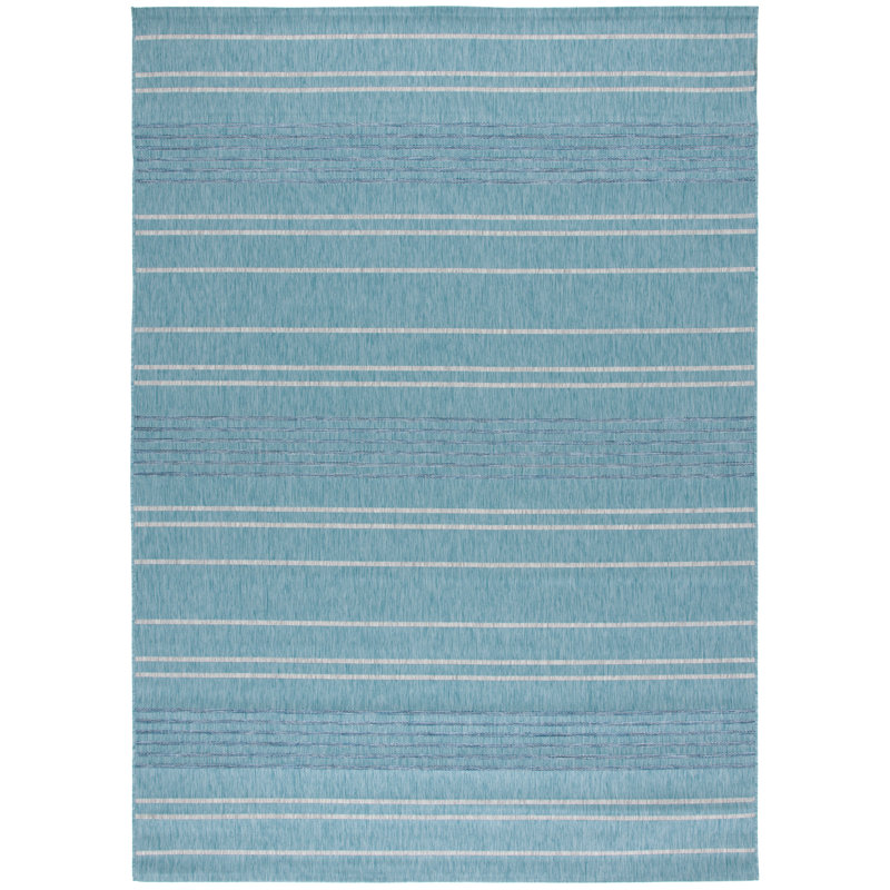 Aalia Performance Striped Indoor/Outdoor Area Rug, Rectangle 8' x 11'