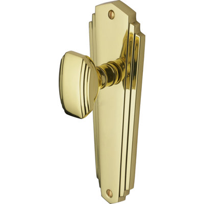 Heritage Mortice Knob on Latch Plate Charlston Design