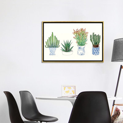 « quatre plantes grassess i » par melissa wang-, reproduction d’art