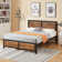 Kempst Platform Bed Frame with Wooden Headboard, Heavy Duty Steel Slats Support, No Box Spring Needed