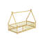 Twin Tent-shaped Floor Bed with Guardrails,Slats-1488002097-1488002098