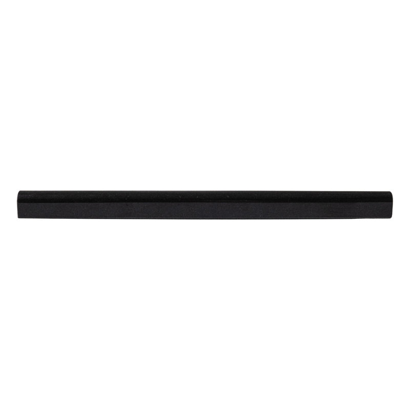 12" Black Polished Granite Bullnose Tile Trim