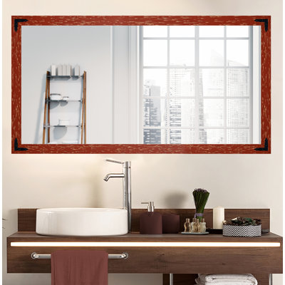 Monica Solid Wood Flat Wall Mirror