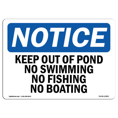 Panneau «Keep Out of Pond»