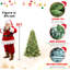 Arbre de Noël illuminé 4 pi avec 200 lumières blanc chaud UL - Arbre vert classique avec 636 pointes en PE + PVC, branches articulées pour une installation facile, support en métal robuste, aspect réaliste-118032799