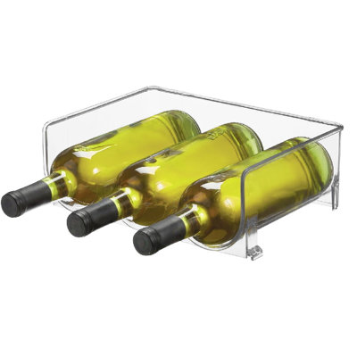 Ondisplay Stackable Acrylic Wine/water Bottle Rack – Countertop/fridge Storage Organizer (3 Bottle)