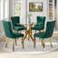 Ensemble de salle à manger à piédestal rond 5 pièces avec chaise capitonnée en velours pour salle à manger et salon-1248467096-1246170666-1248467047