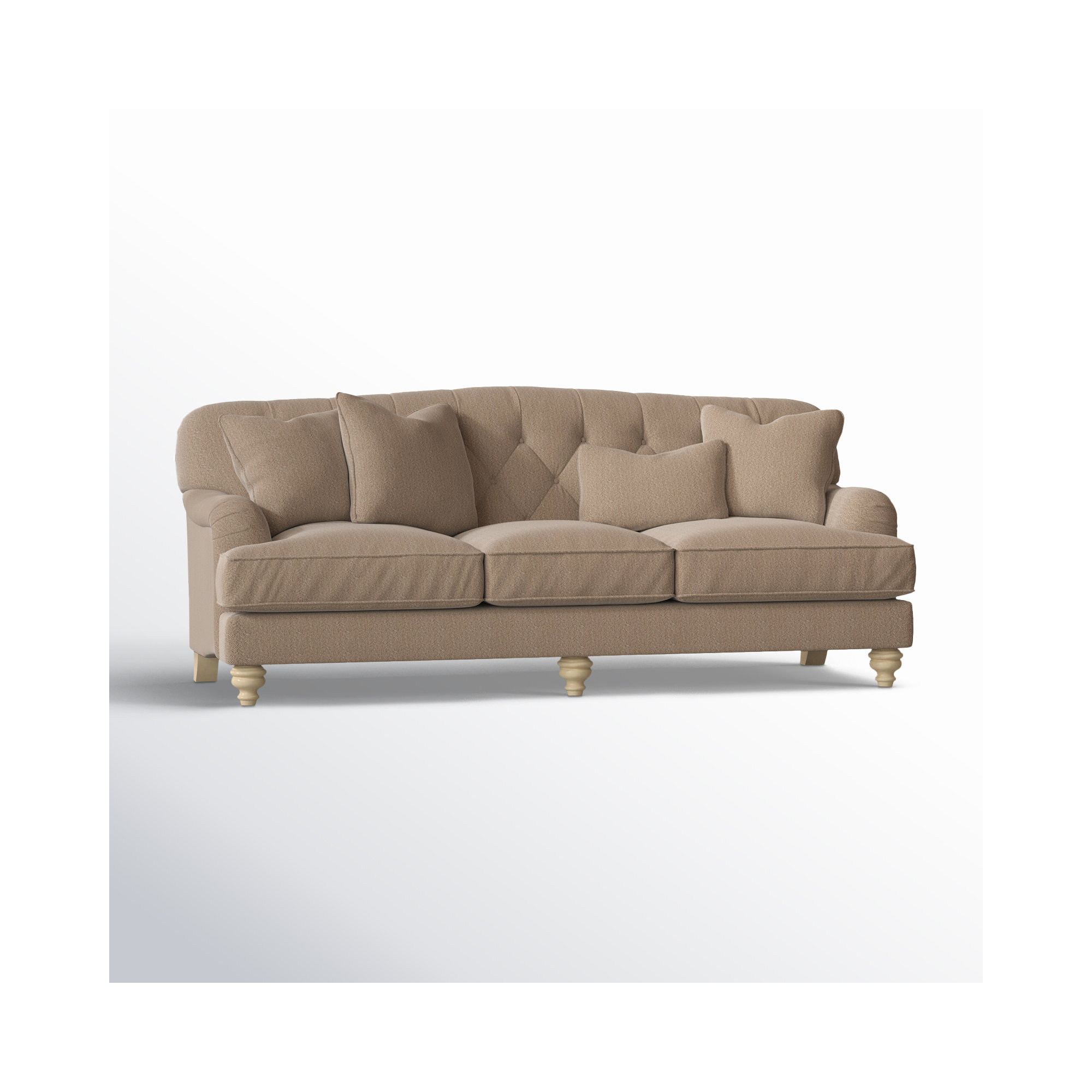 Sullivan 90'' Upholstered Sofa, Beantown 10 Sand Performance Chenille, Linen, No