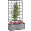 Wooden Raised Garden Bed With Trellis-220119759