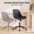 Darlaine Armless Swivel Office Chair Faux Leather Upholstered Waterproof Desk Chair Ergonomic Adjustable Computer Chair-1872164818