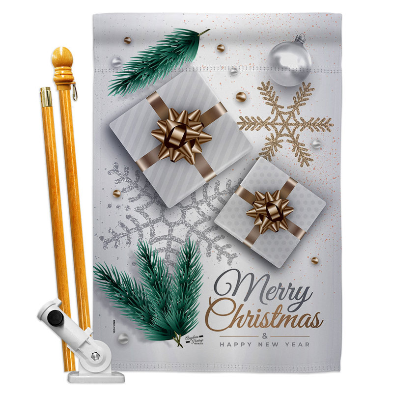 Ensemble de drapeaux 40 x 28 po Christmas Presents