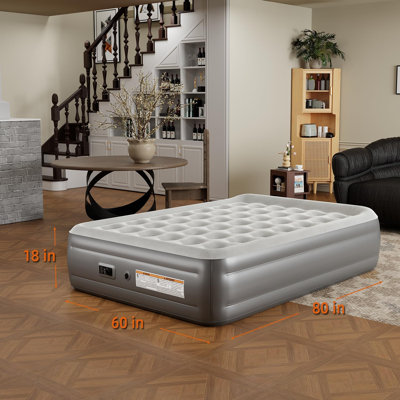 Lit à air 18 po pour lit moelleux et moelleux avec pompe électrique interne