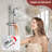 SUMERAIN Rain Bathroom Complete Shower System with 3 Setting Spray Handheld Shower, Shower Faucet Set with Slide Bar-113055988