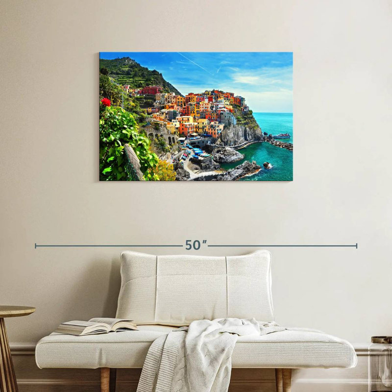 Ravi, ville de Manarola en Italie, H 24 po x l 36 po
