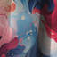«Colorful Artistic Expression Marble Swirls II» - Rideau occultant en velours marbré abstrait - 1 panneau-107539067