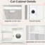 Hidden Litter Pet Washroom For Bath, White Cat House With Storage, Large Cat-, Under Sink, P2 Particleboard Bathroom Enclosure, Shelter Storage Options,