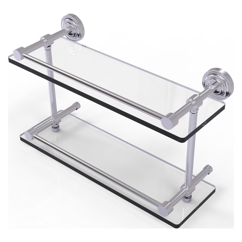 Marchmont 2 Piece Tiered Shelf, Satin Chrome
