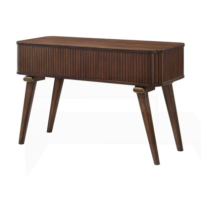 Table de rangement avec finition en noyer