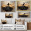 Gold and Black Dance Splash II - Danse, reproduction d'art encadrée-327576049-327576057