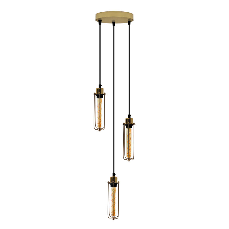 Hunt 3 - Light French Gold Cluster Pendant, Yes