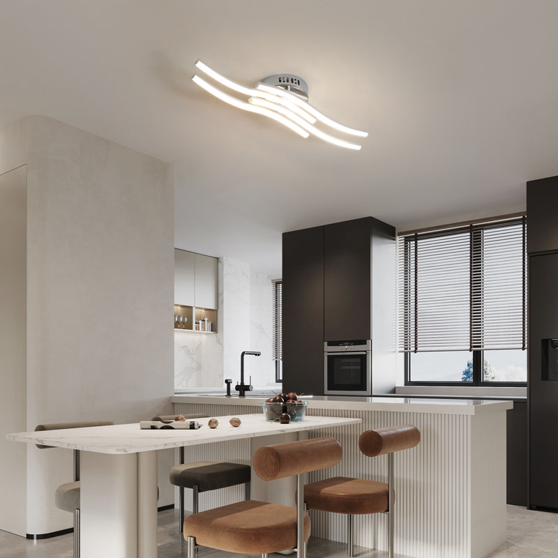 LED 4-Light Flush Mount Ceiling Light, 4000K