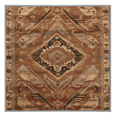 Tapis brun lavable à la machine