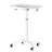 White Sit To Stand Mobile Laptop Computer Stand With Height Adjustable And Tiltable Tabletop
