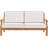 Wheelock 68'' Wide Teak Loveseat with Cushions