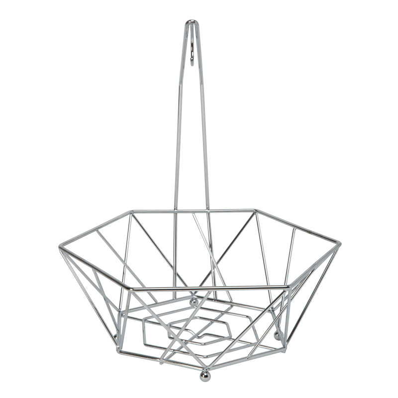 Prep & Savour Iron Fruit Bowl, Chrome