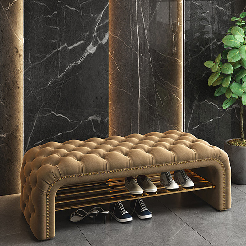 Tabouret à chaussures 4 pièces Modern, Brun