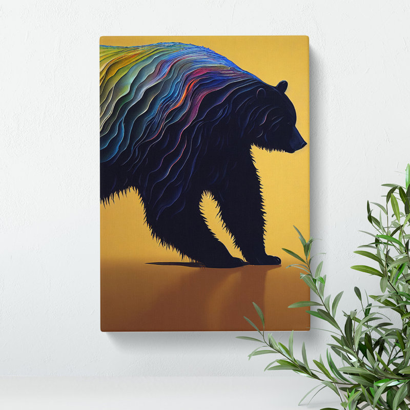 Mighty Bear Abstract - Wrapped Canvas, 76cm H x 50cm W x 3cm D
