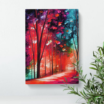 Vibrant Woodland Forest No.1 - Wrapped Canvas