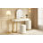 Luxury Makeup Vanity Desk With 3-Color LED Mirror & Stool