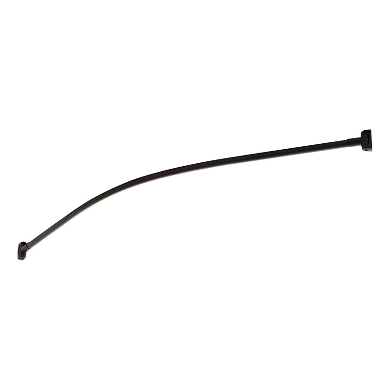 Matte Black Curved Fixed Wall Mounted Shower Curtain Rod