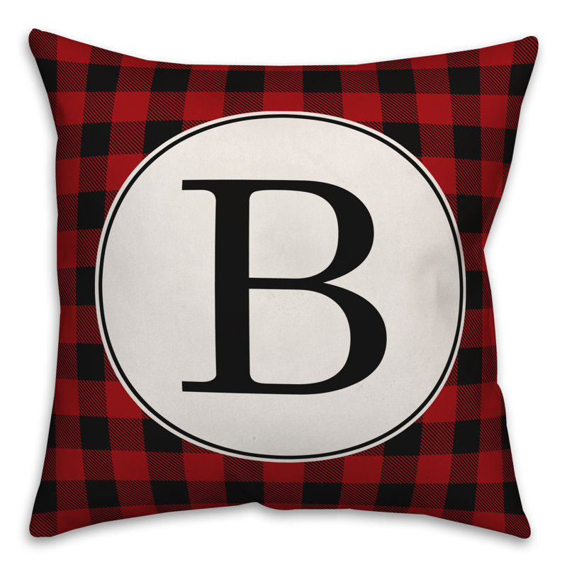 Plaid Throw Pillow, B