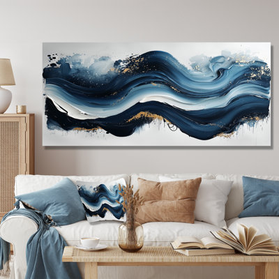 Encre monochrome Echo of River I - Op Art, décoration murale en métal, reproduction d'art moderne en métal