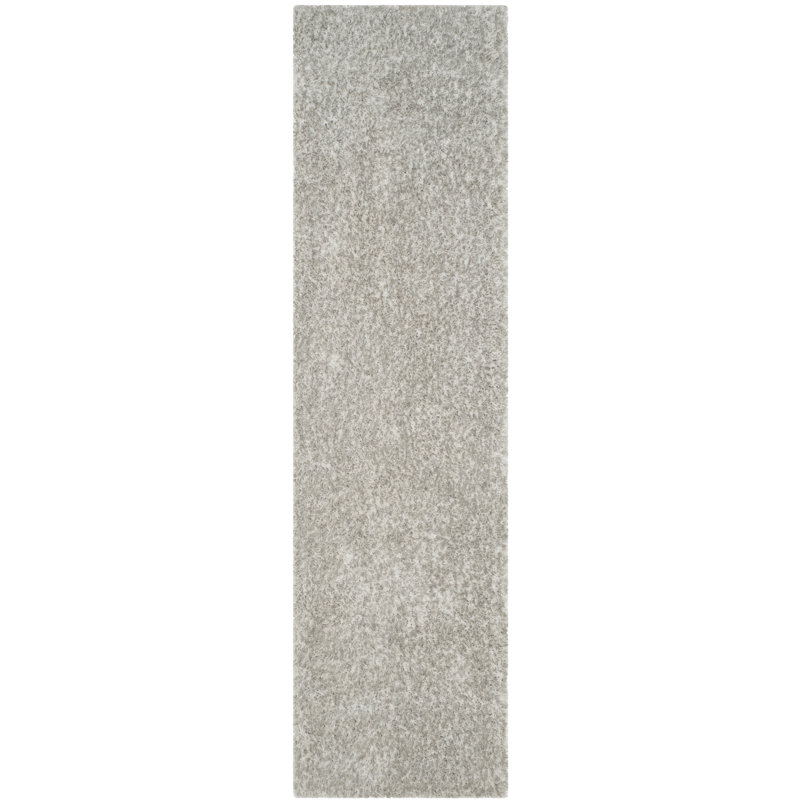 Chamiyah Shag Hand Tufted Performance Solid Color Rug, Runner 2'3" x 8'