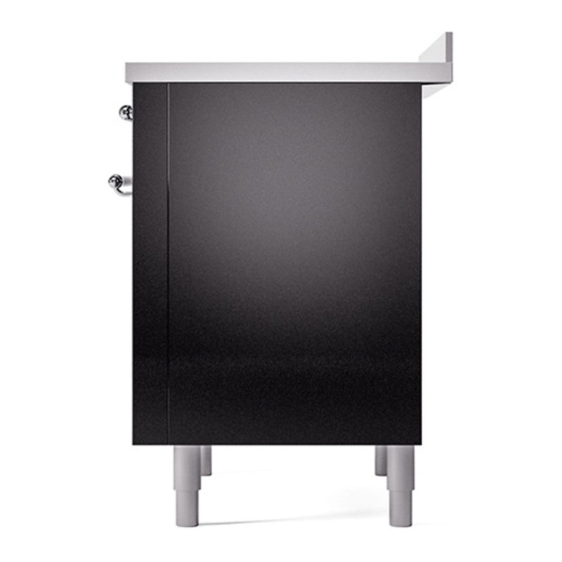 ILVE Nostalgie II 36 in Induction Range, Glossy Black/Chrome