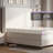 Crofford California King Size Modern Corduroy Upholstered Bed With 65'' Tall Headboard & Solid Wood Legs, White-9268978-15224658