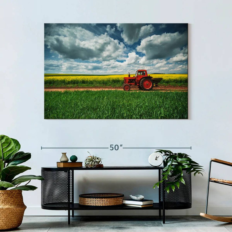 Alvord - tracteur de campagne rouge, H 32 po x l 48 po