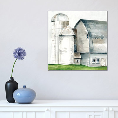 Watercolour Barn II 1 Piece Wrapped Canvas Wall Art
