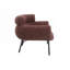 Fauteuil rembourré avec pieds en métal