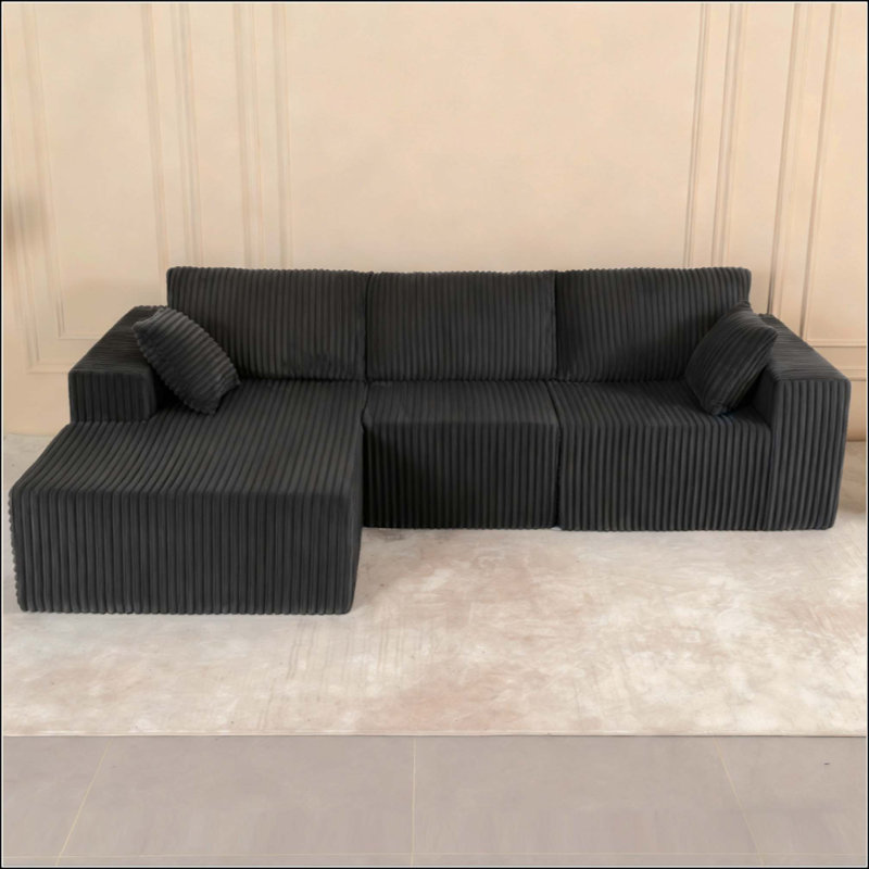 Canapé modulaire modulaire avec coussin, canapé modulaire Cloud avec méridienne, canapé modulaire moderne en L avec assise profonde, canapé rembourré pour le salon et la chambre à coucher