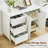 Sideboard with Adjustable Shelf & 3 Drawers, Modern Style Buffet Cabinet-1709444914