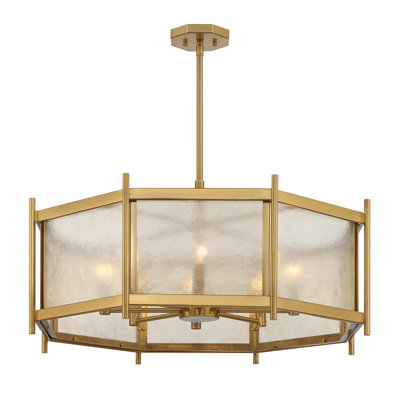 Muller 8-Light Chandelier in Warm Brass
